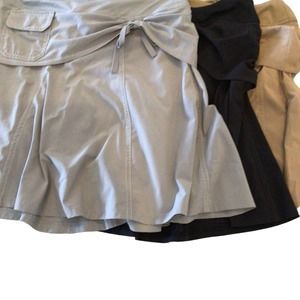 Athleta Womens Skort Skirts 2 Small Lot of 3 Athleisure 1 Tan 1 Black 1 Gray